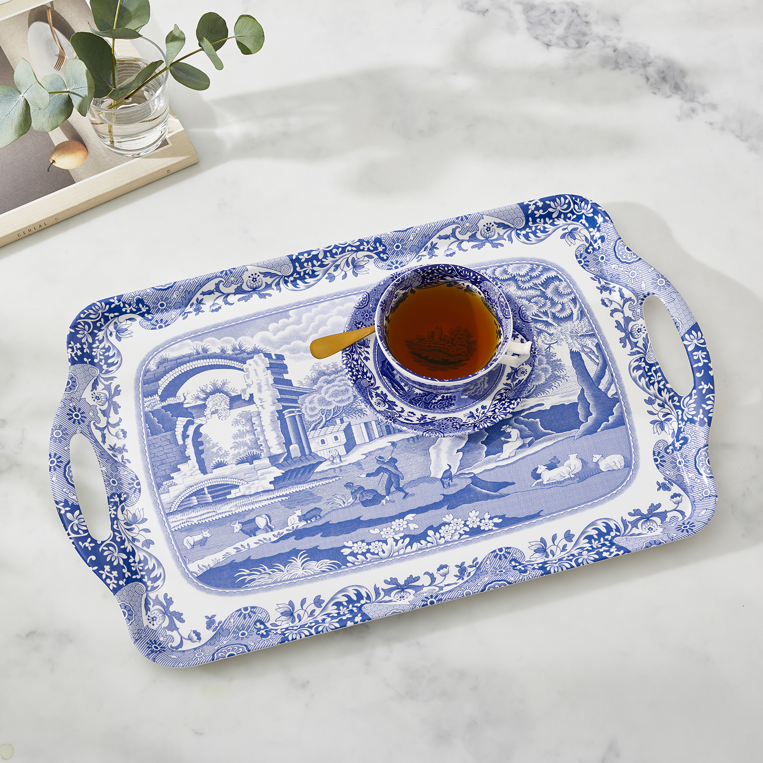 Blue Italian Melamine Tray