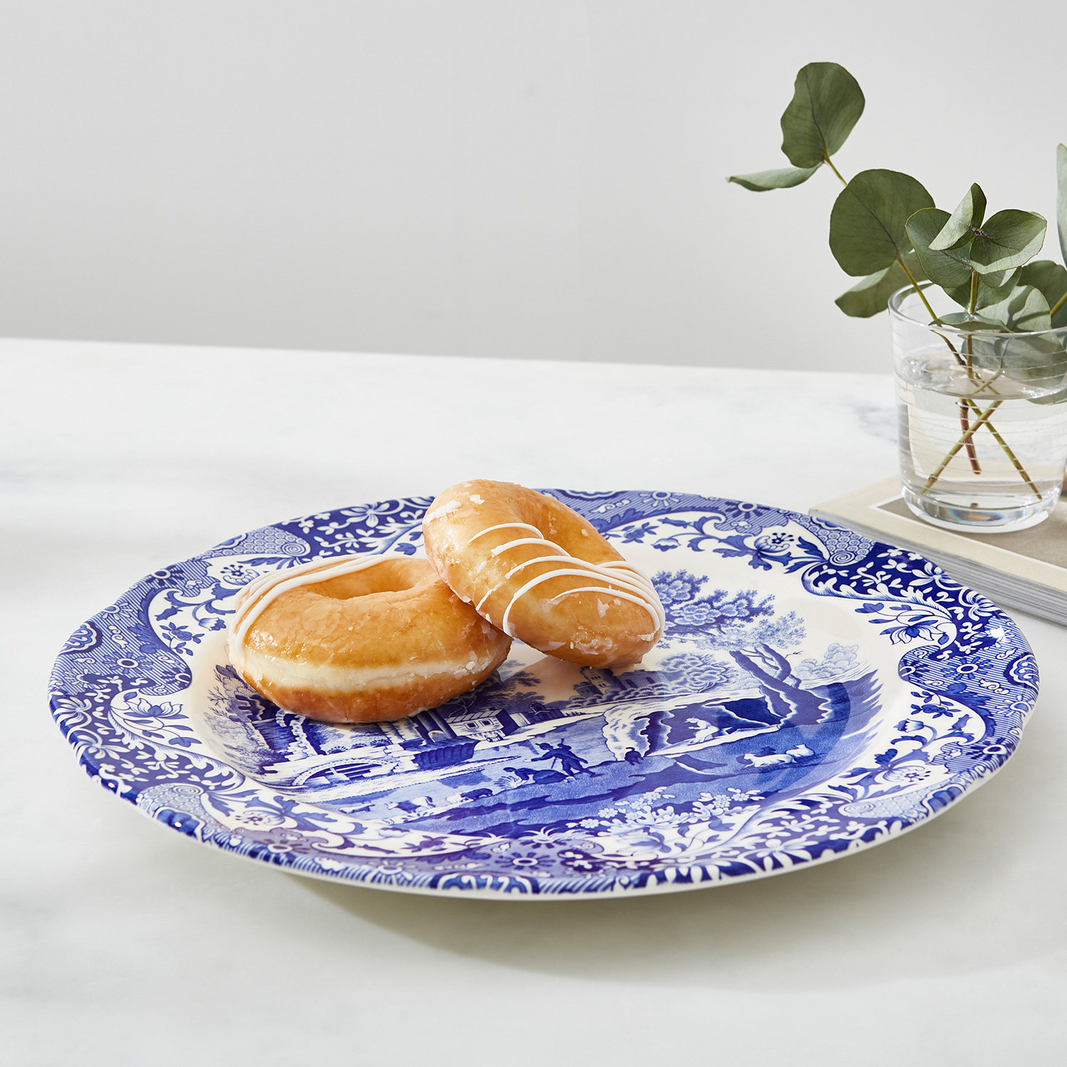 Blue Italian Buffet Plate