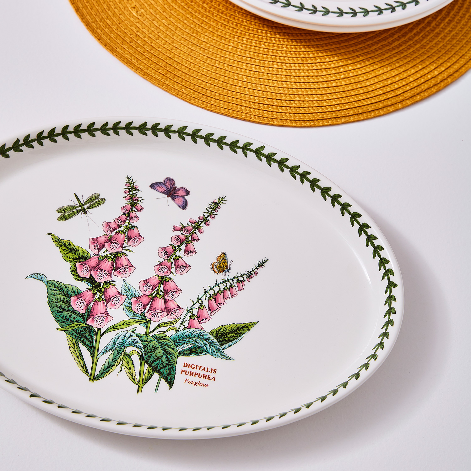 BG Oval Platter Outer (Foxglove Motif)