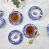 Blue Italian Tea Cup and Saucer